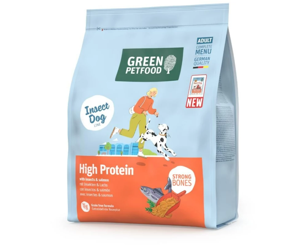 Green Petfood Trockenfutter High Protein with Insects und Salmon 900 g