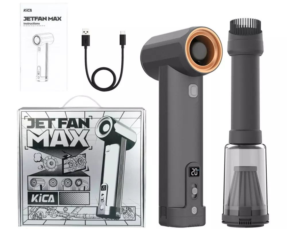 KiCA Jet Fan Max Vacuum Kit Aluminiumlegierung Schwarz Gold