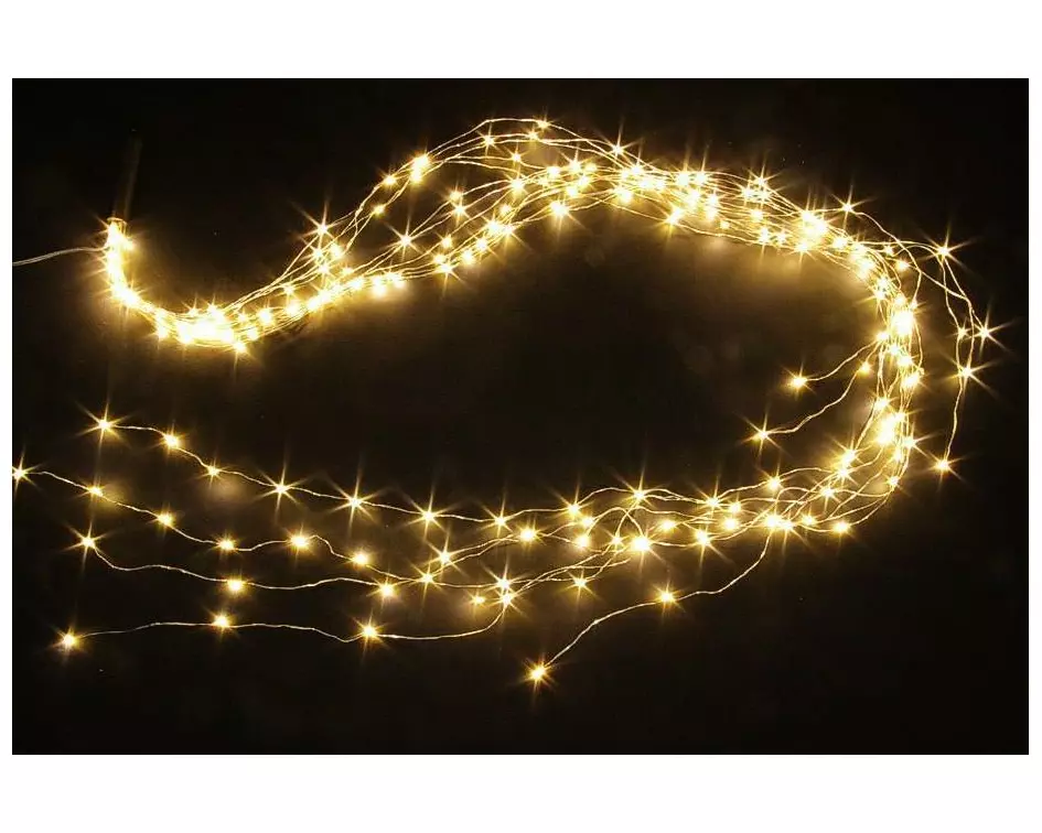 Dameco LED Lichterkette Angel Hair 1.5 m 200 LED, Silber