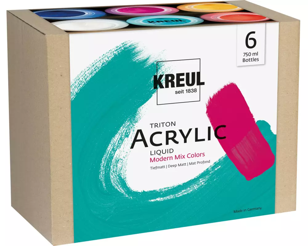 Kreul Acrylfarbe Triton Modern Mix Colors 6 x 750 ml