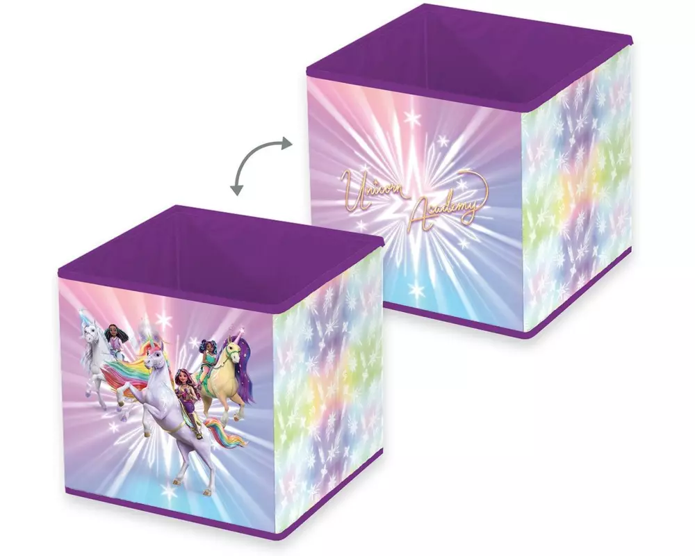 Herding Spielzeugbox Unicorn Academy, 30 x 30 x 30 cm