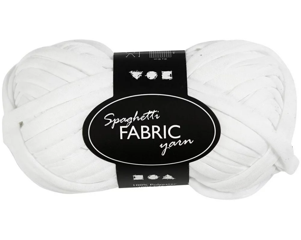 Creativ Company Stoffgarn Spaghetti Weiss