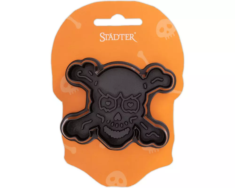 Städter Präge-Ausstecher Totenkopf 4.3 x 7.5 cm, Schwarz