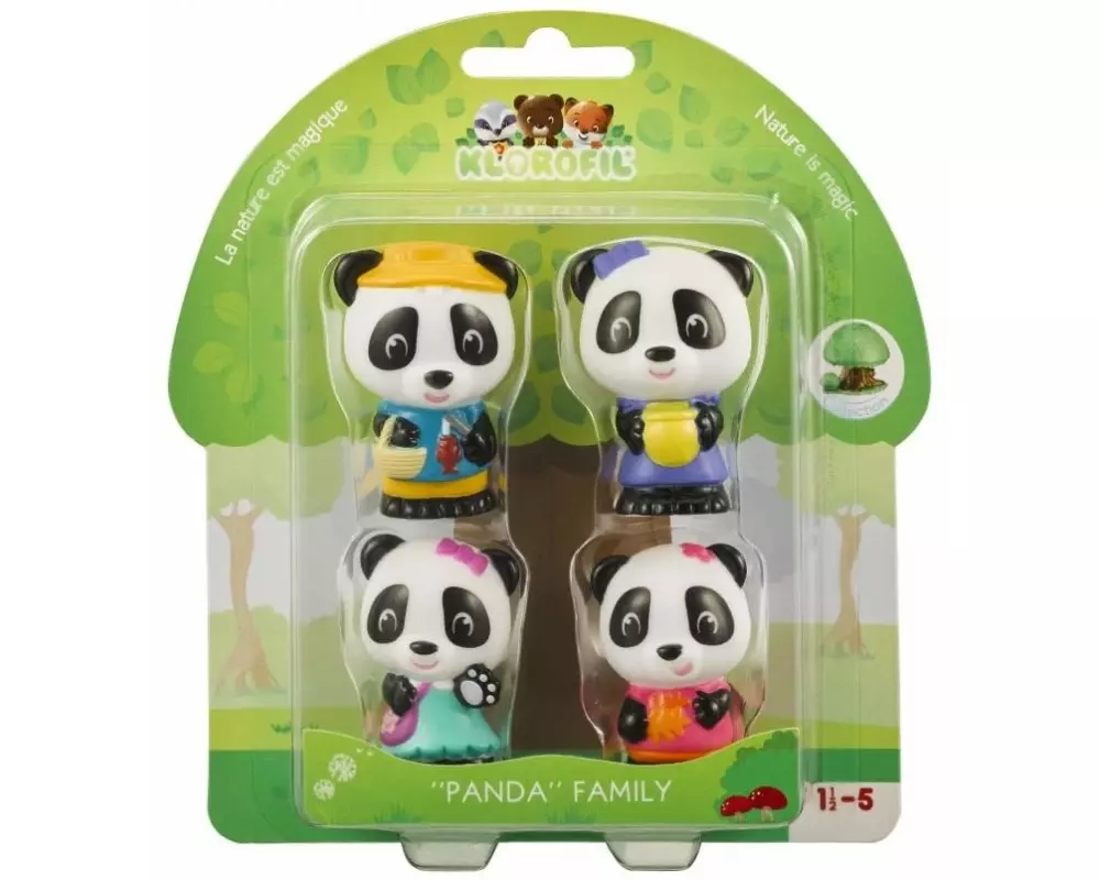 KLOROFIL Figurenset 4er-Set Familie «Panda»