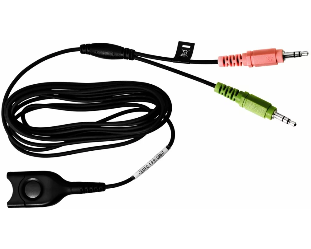 EPOS PC Cable, EasyDisconnect, to two 3.5mm jack plugs