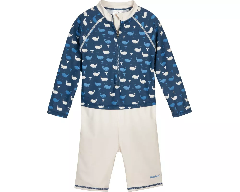 Playshoes UV-Einteiler langarm Wal Marine Gr. 86/92