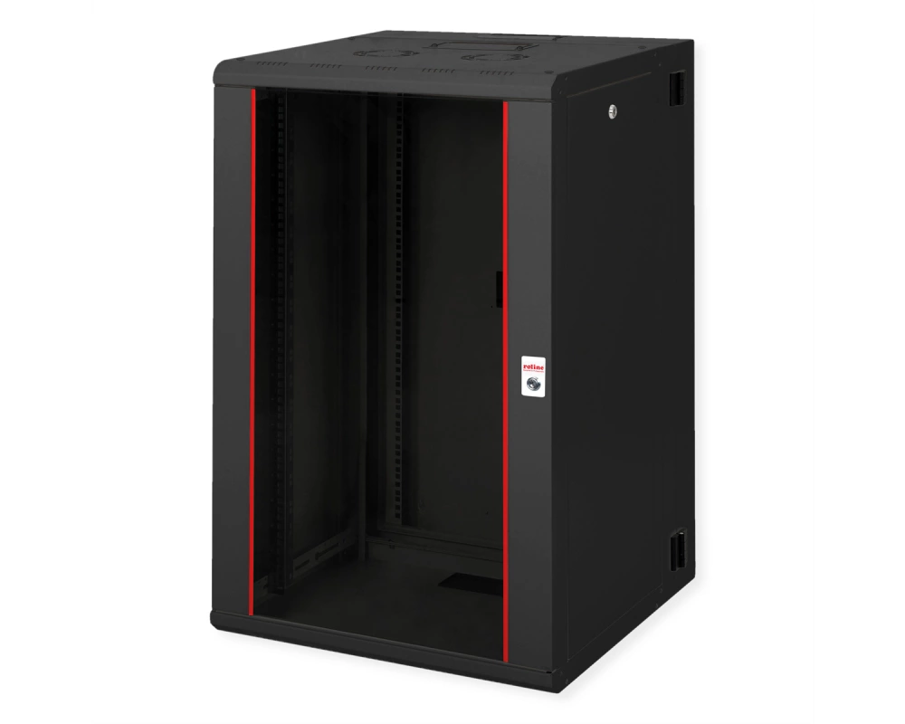 ROLINE 19-Zoll Wandgehäuse Pro 20 HE, 600x600 BxT zweiteilig schwenkbar schwarz
