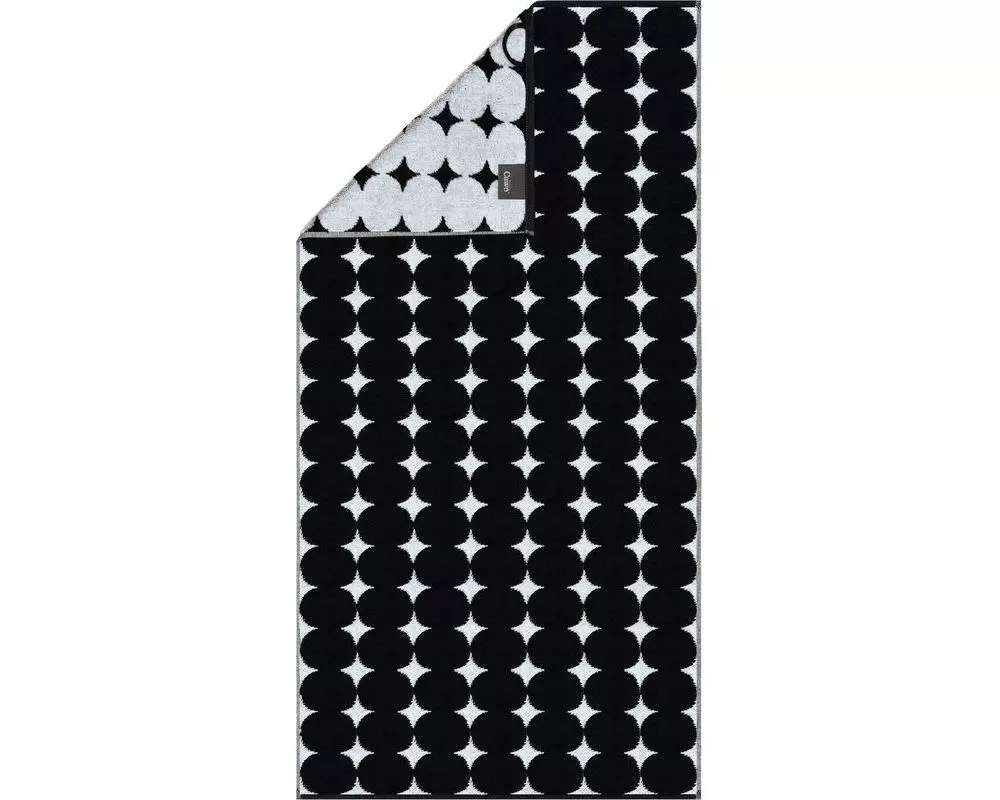 Cawö Duschtuch Bubbles 80 x 150 cm, Schwarz/Weiss
