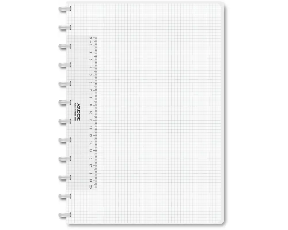 Adoc Notizheft Pap-Ex Colorline A4, kariert, Transparent