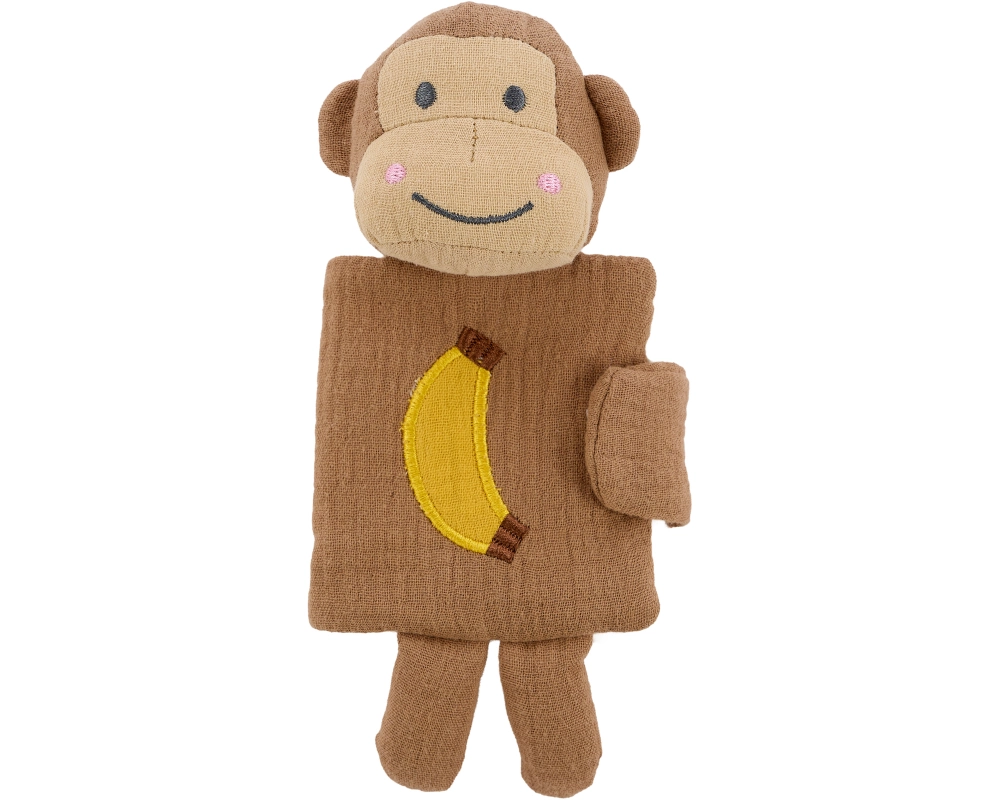 JABADABADO Stoffbuch Affe 20x10x4cm K149 braun