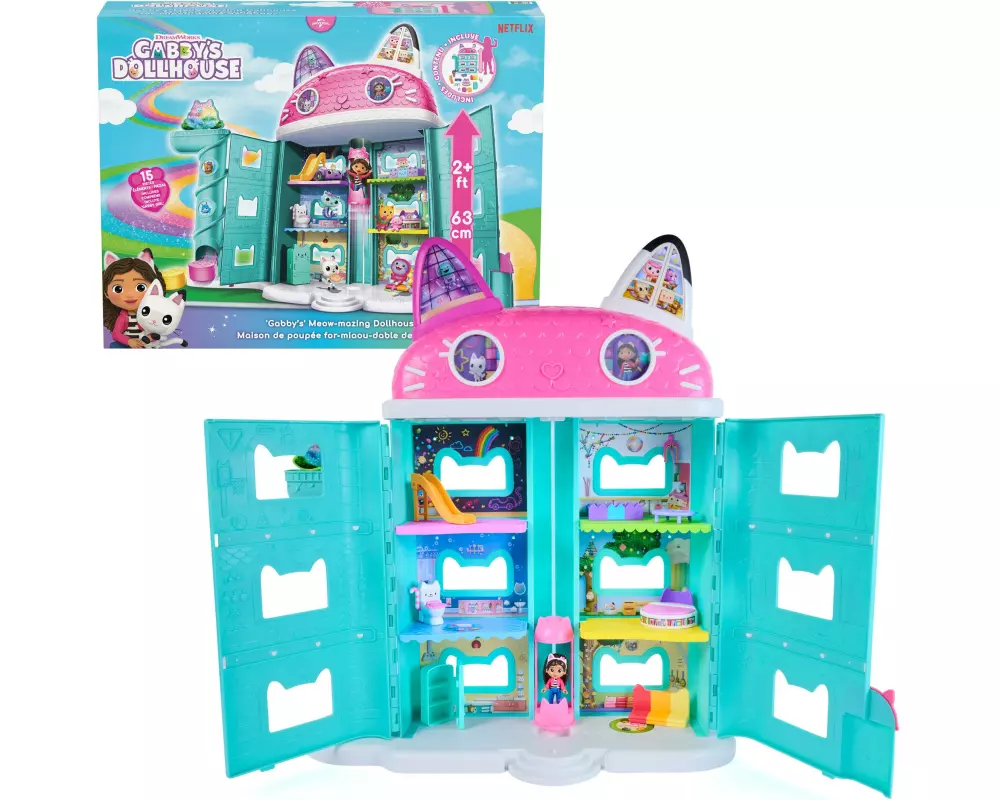 Spinmaster Gabby's Dollhouse Katz-tastisches Puppenhaus 63 cm bunt