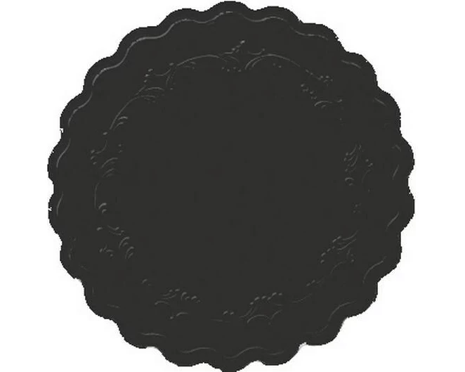 Duni Glasuntersetzer Romance 9 cm, 250 Stück, Schwarz