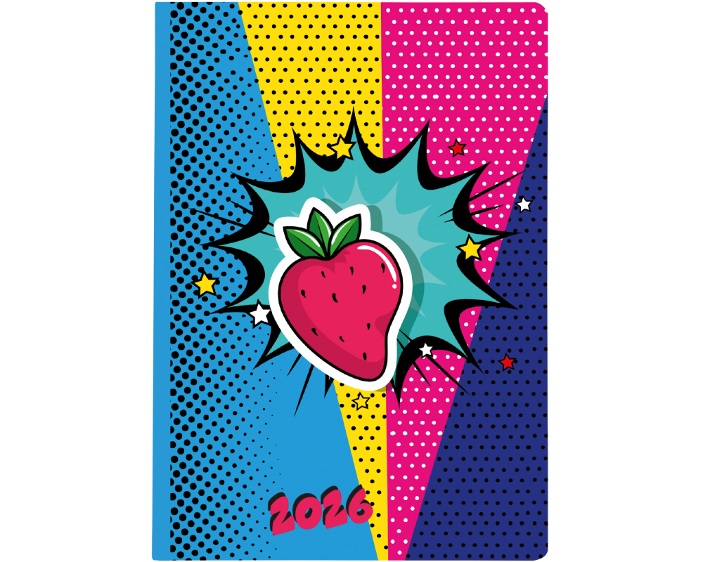 BIELLA TA Memento Trend 2026 825413780026U 1W/2S Strawberry 10.1x14.2cm