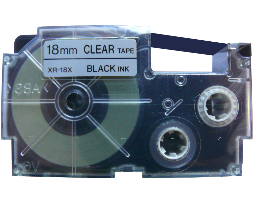 CASIO Beschriftungsband XR-18X 18mm/8m schwarz/transparent