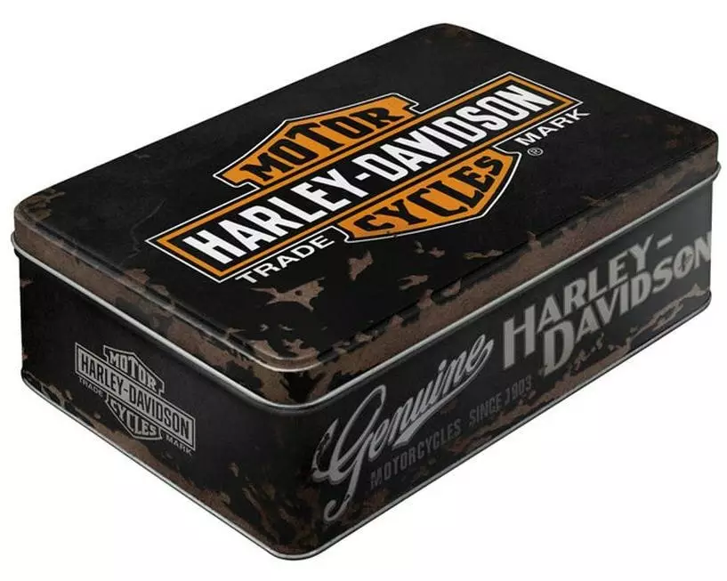 Nostalgic Art Vorratsdose Harley Davidson 3 l, Orange/Schwarz/Weiss