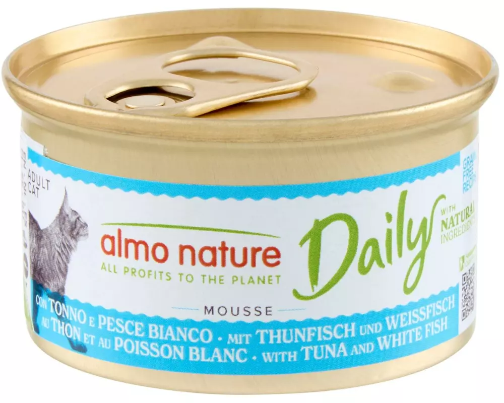 Almo Nature Nassfutter Daily Mousse mit Thunfisch und Kabeljau 85g