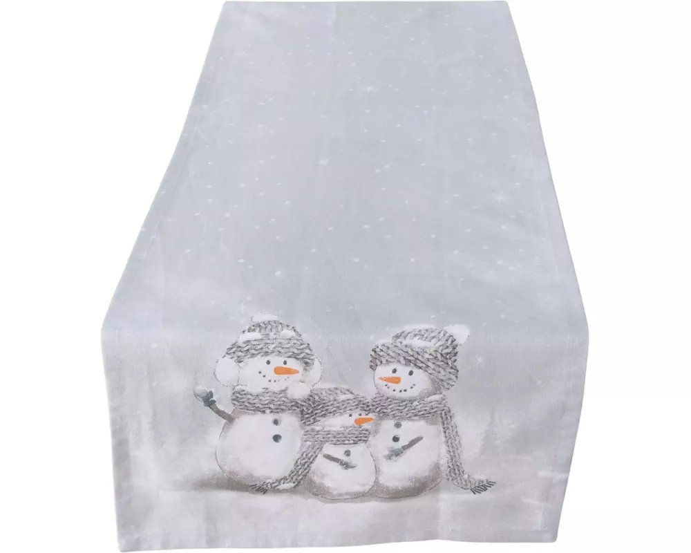 Boltze Tischläufer Frosty Textil, 140 x 40 cm