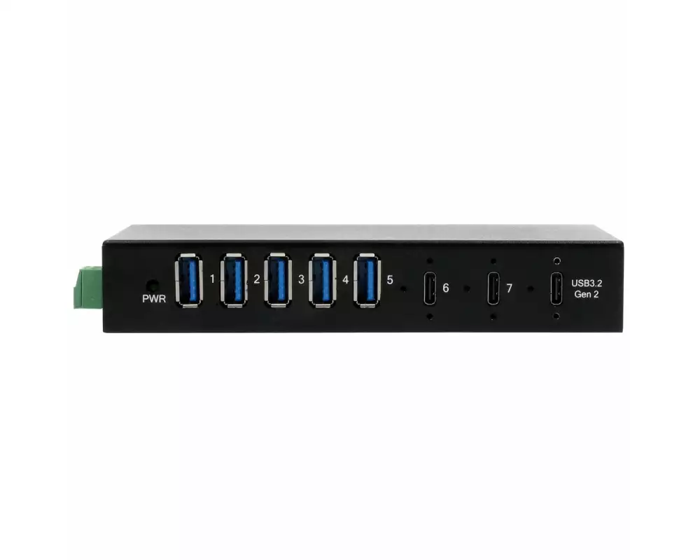 Exsys USB-Hub Industrial USB 3.2 Gen 2 x 1 Hub 7-Port