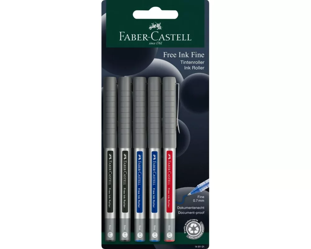 Faber-Castell Rollerball Free Ink fine 0.7 mm, Grau