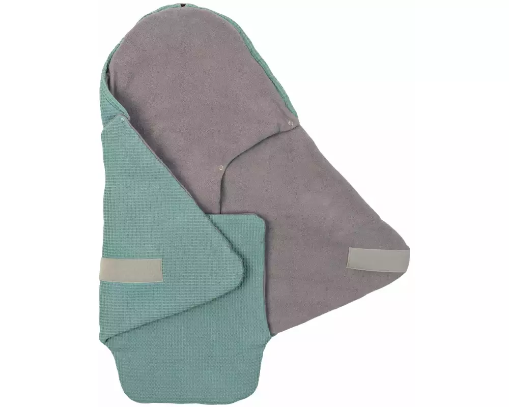 Ullenboom Einschlagdecke Waffel-Uni Salbeigrün 90 x 100 cm