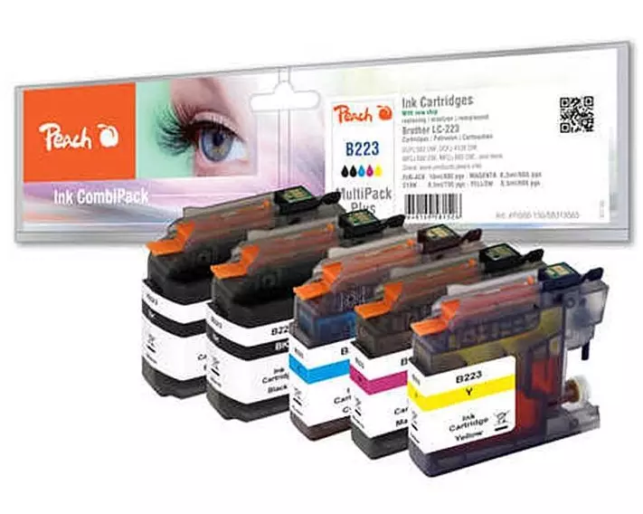 Peach Tintenset Brother LC-223 Multipack Plus C, M, Y, 2x BK