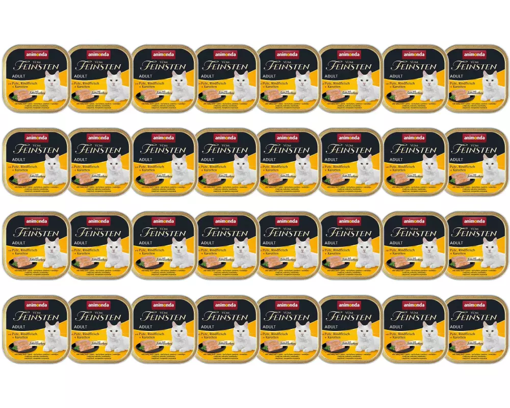 animonda Nassfutter Vom Feinsten Schlemmerkern Pute/Rind 32 x 100g