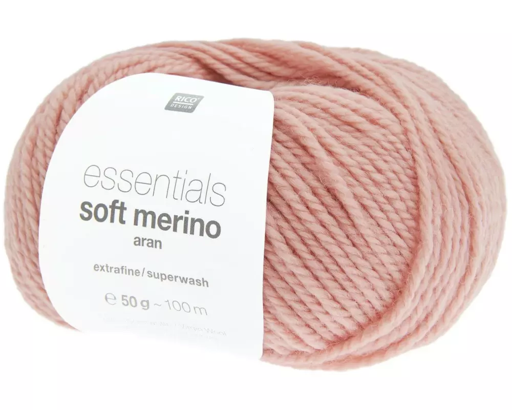 Rico Design Wolle Soft Merino aran 50 g, Altrosa