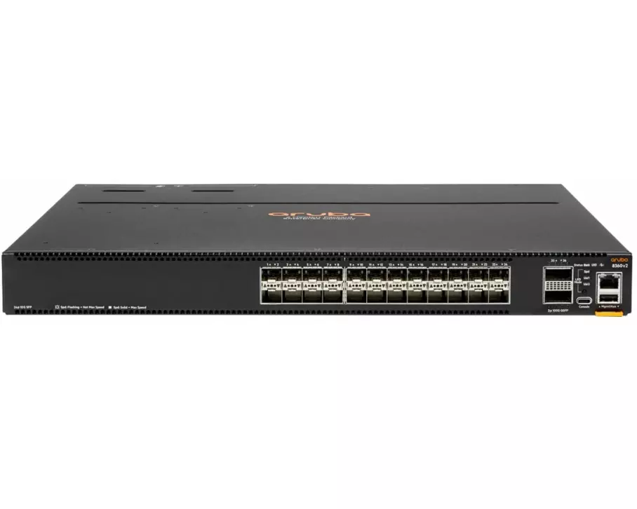 HPE Aruba 8360-24XF2C v2 Switch Bundle, 24x 10G SFP/SFP+, 2x 100G QSFP+/QSFP28