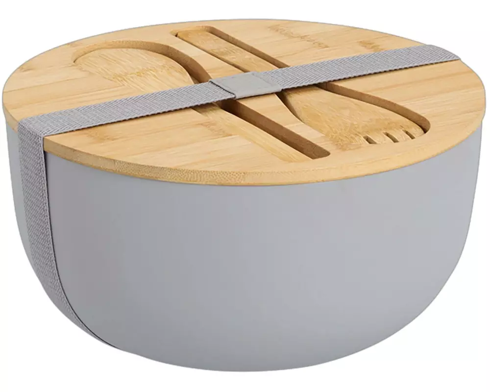 Zeller Present Salatschüssel Bambus / Kunststoff, 4-teilig