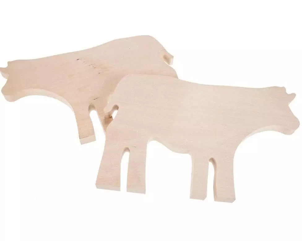 creanorm Schneidebrett Buche in Kalb Form, 35 x 22.5 x 2 cm