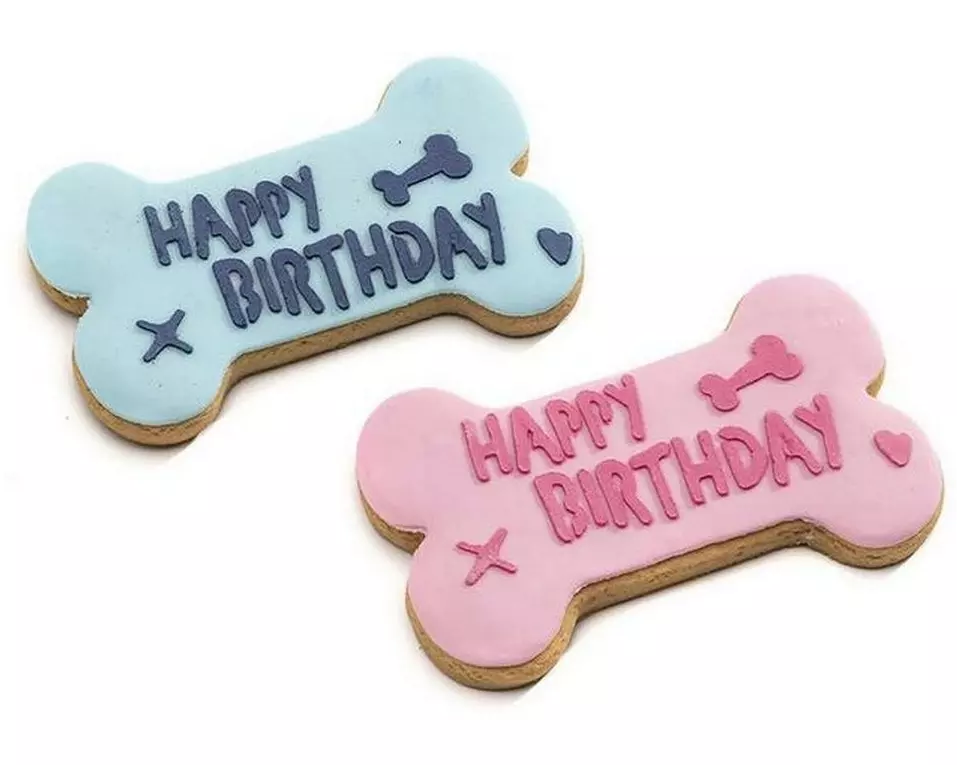 Leopet Happy Birthay Keks Knochen Gr. S, 9 x 5.5 x 1 cm, 35g