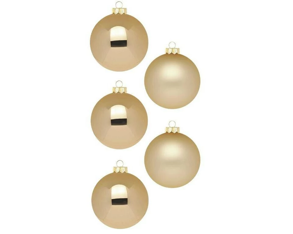 INGES CHRISTMAS DECOR Weihnachtskugel Brokatgold Ø 6 cm 20 Stück