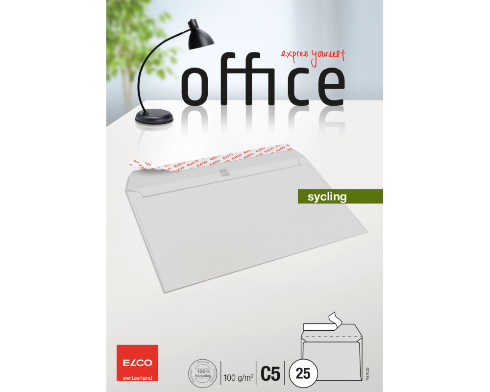 ELCO Couvert Office o/Fenster C5 74470.22 100g, recycling 25 Stück
