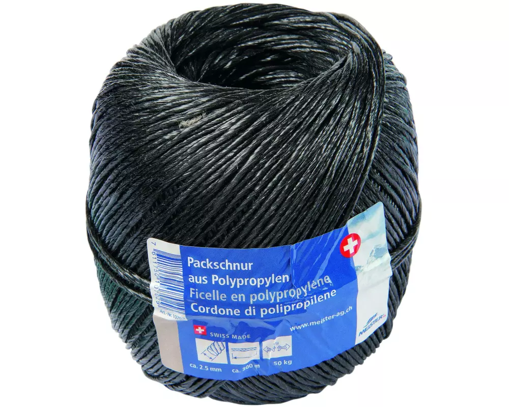 Meister Handpackschnur Ø 2.5 mm, 300 m, Schwarz