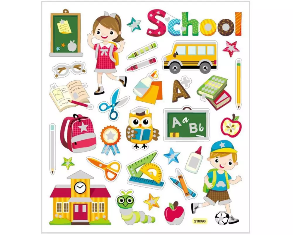 Creativ Company Motivsticker Schule, 1 Blatt