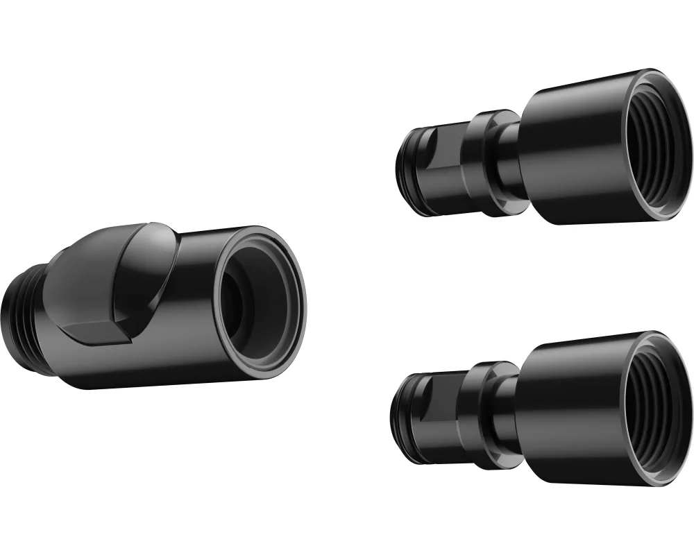 hansgrohe Schnellkupplung-Set für Duschbrausen, Schwarz