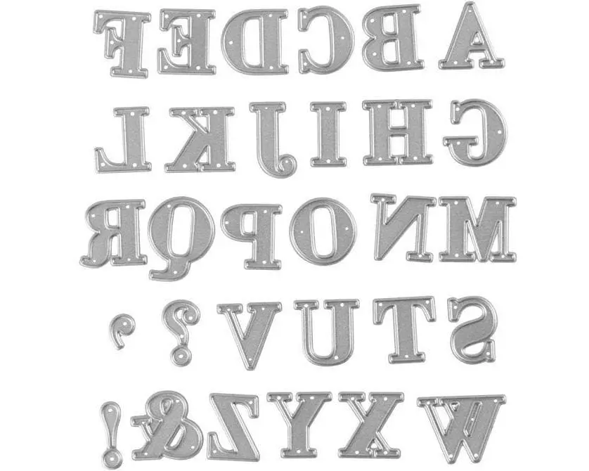 Creativ Company Stanzschablone 2 x 1.5 - 2.5 cm, Alphabet