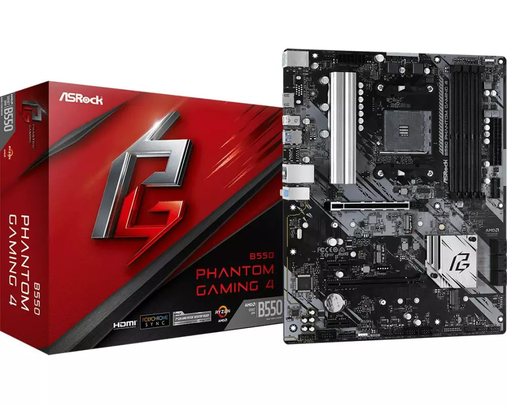 ASRock Mainboard B550 Phantom Gaming 4