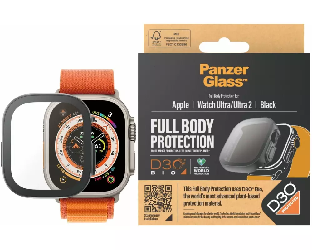 Panzerglass Full Body Apple Watch Ultra 49 mm Schwarz