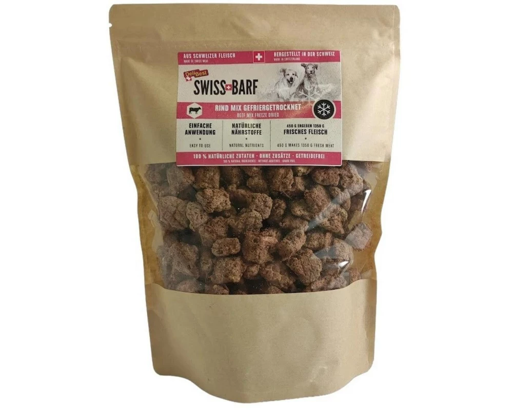 DeliBest Trockenfutter SWISS BARF Rind Mix 450 g
