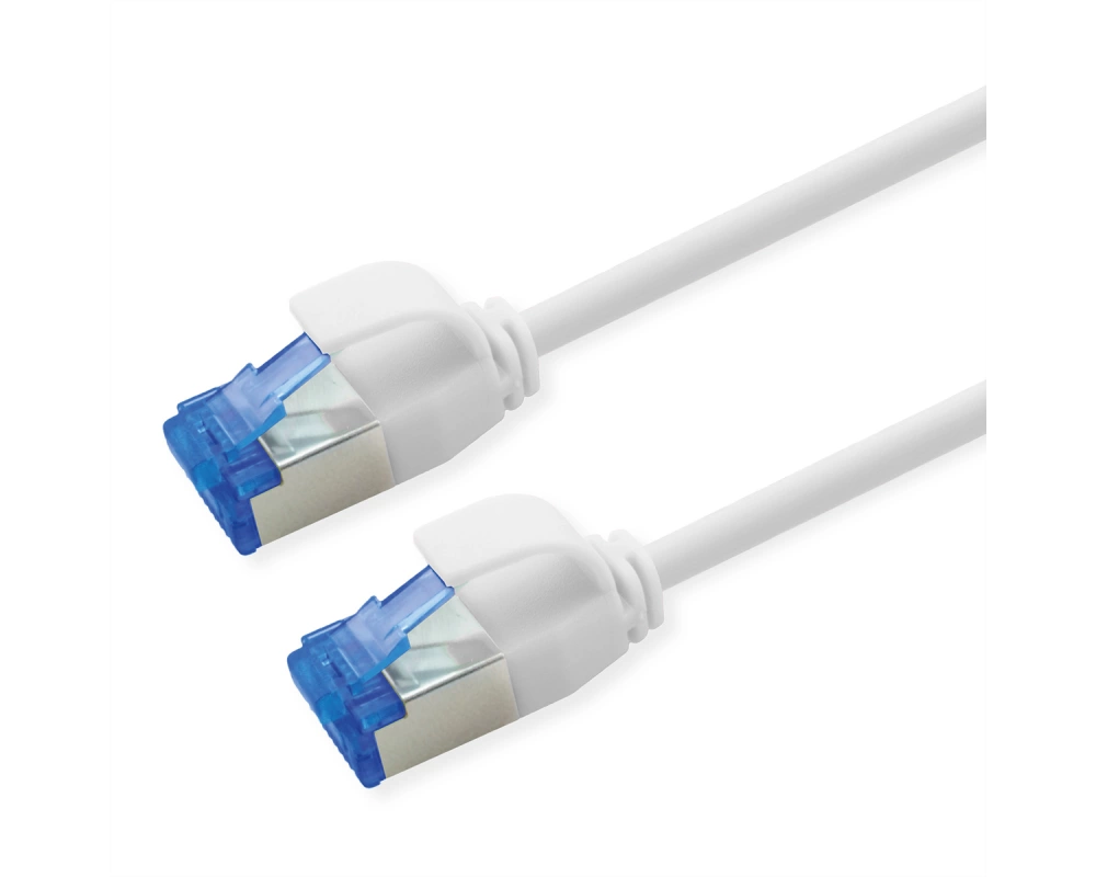 ROLINE Patchkabel Cat.6A (Class EA) S/FTP (PiMF), LSOH, PoE, weiß, 1,5 m