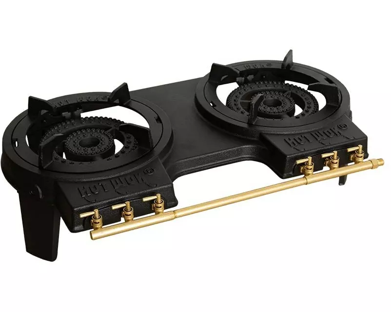 Hot Wok Double 2 x 10 kW mit Flachbrennern, ohne Set