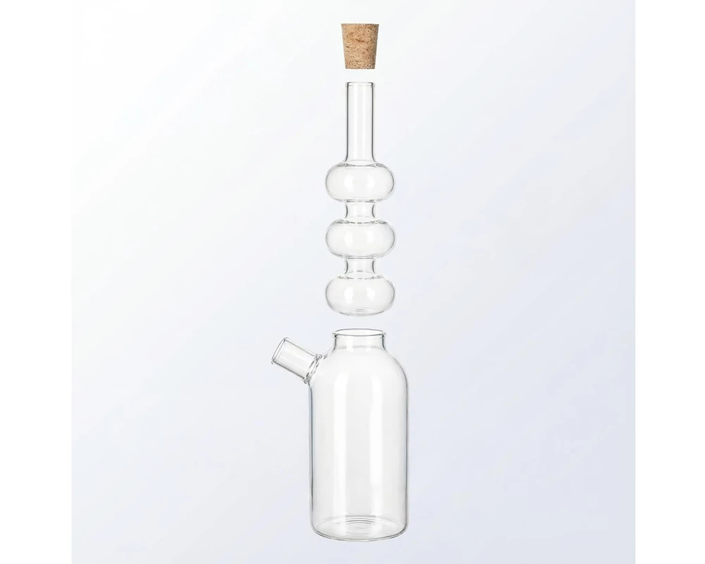 relaxdays Öl & Essig Spender Transparent, 2-teilig