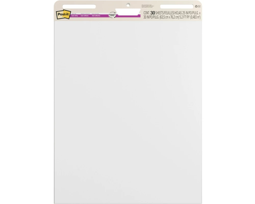 Post-it 3M Super Sticky Recycling Flipchart 63.5 cm x 87.31 cm