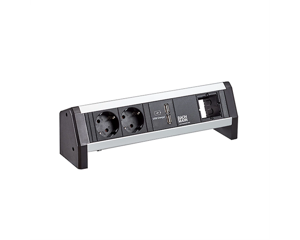 BACHMANN DESK 2xCEE7/3 1xUSB Charger GST18, 1 m