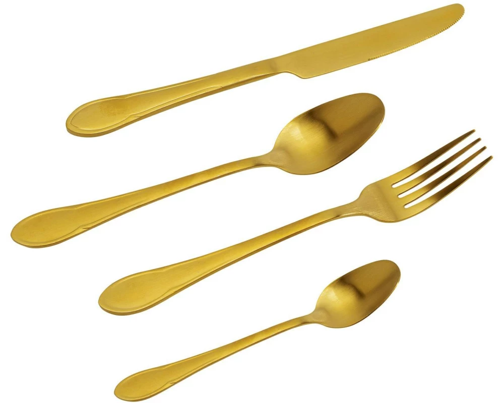 Kare Besteck-Set Cucina, 16-teilig, Gold Matt