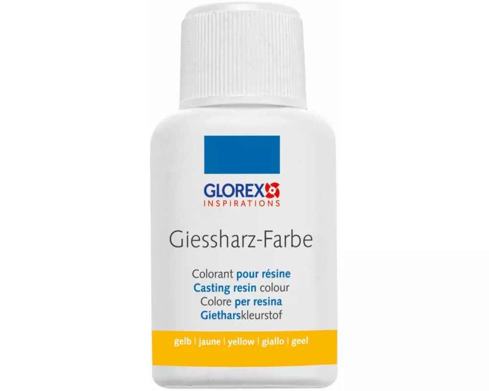 Glorex Farbpigmente Giessharz Farbe 20 ml, Gelb