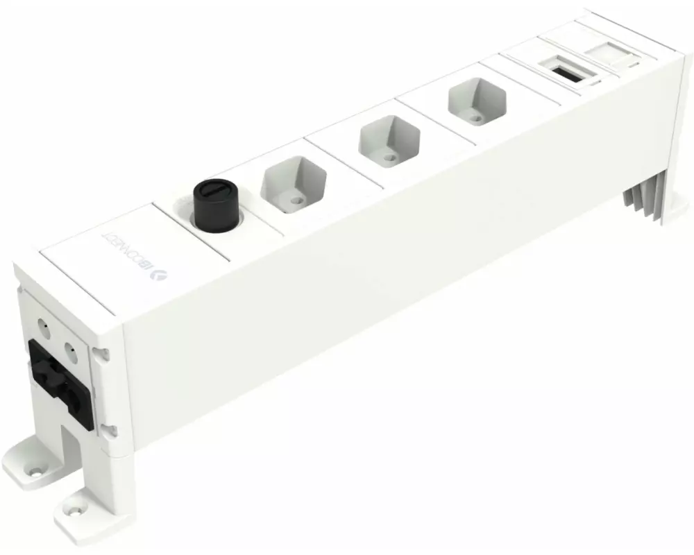 IB Connect Steckdosenleiste Cubo 3x T13, 1x Cat 6, HDMI, Weiss