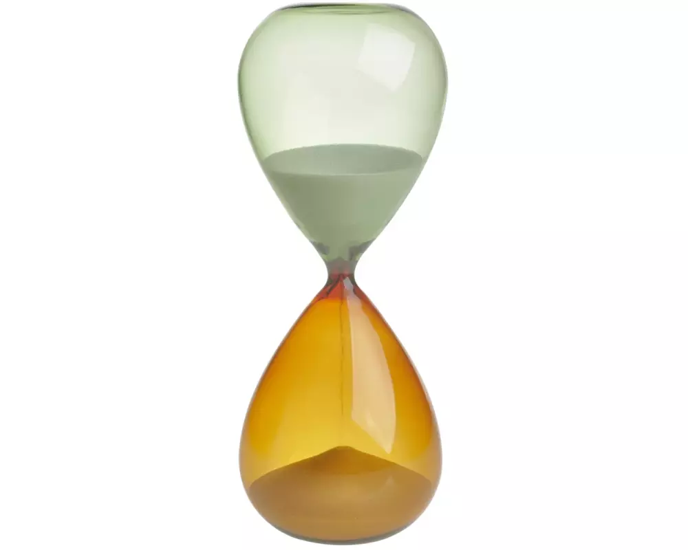 TFA Dostmann Sanduhr 19 cm, Weiss/Orange/Grün