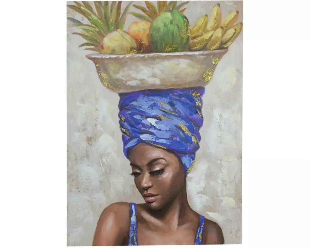 CHALET Bild Lady 57 x 3 x 77 cm, Blau